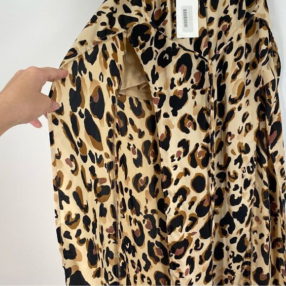 Favlux Women’s Elastic Waist Animal Print Wrap Front Flowy Loose Pants size S - Picture 2 of 4